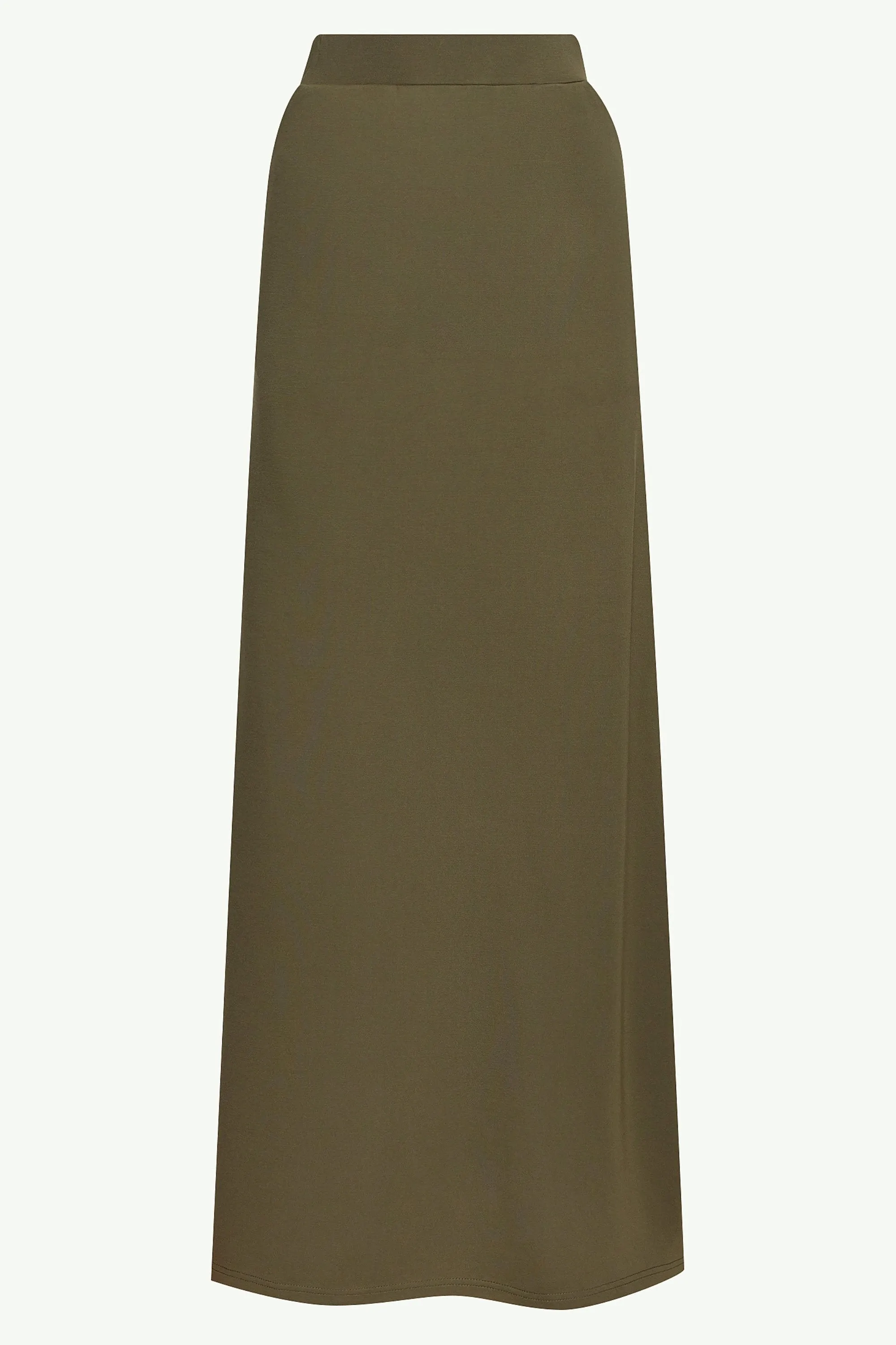 Essential Jersey Maxi Skirt - Khaki Green