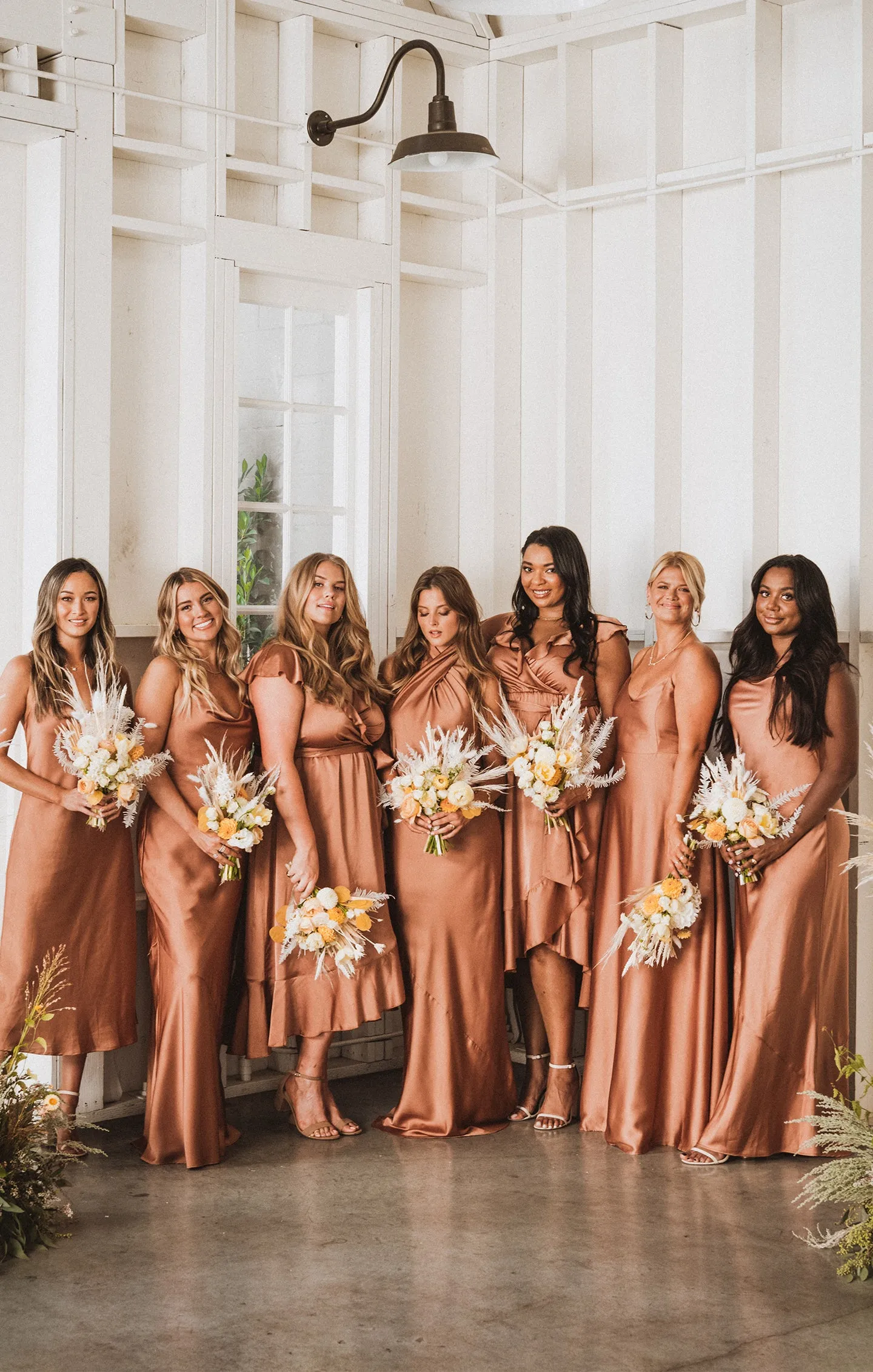 Faith Maxi Dress ~ Copper Luxe Satin