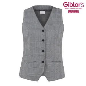 Gilet Cora, colore Scozzese Grigio - Giblor's