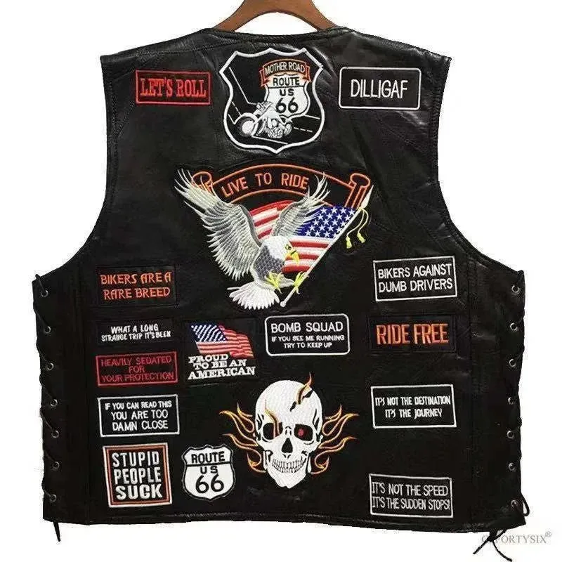 Gilet cuir biker Harley Davidson