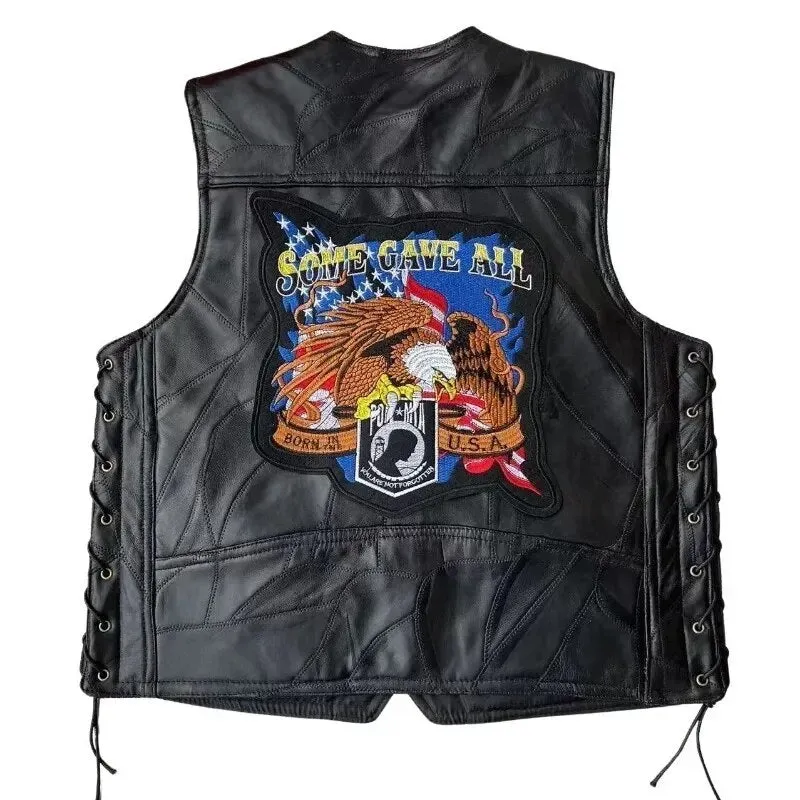 Gilet cuir homme biker