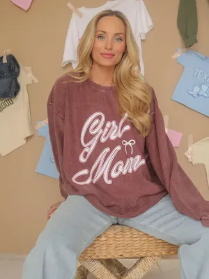 Girl Mom Script Corded Sweatshirt