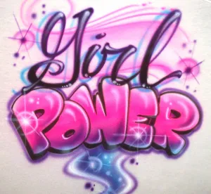 Girl Power Custom Airbrushed Shirt