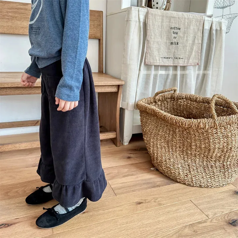 Girls Flared Corduroy Pants