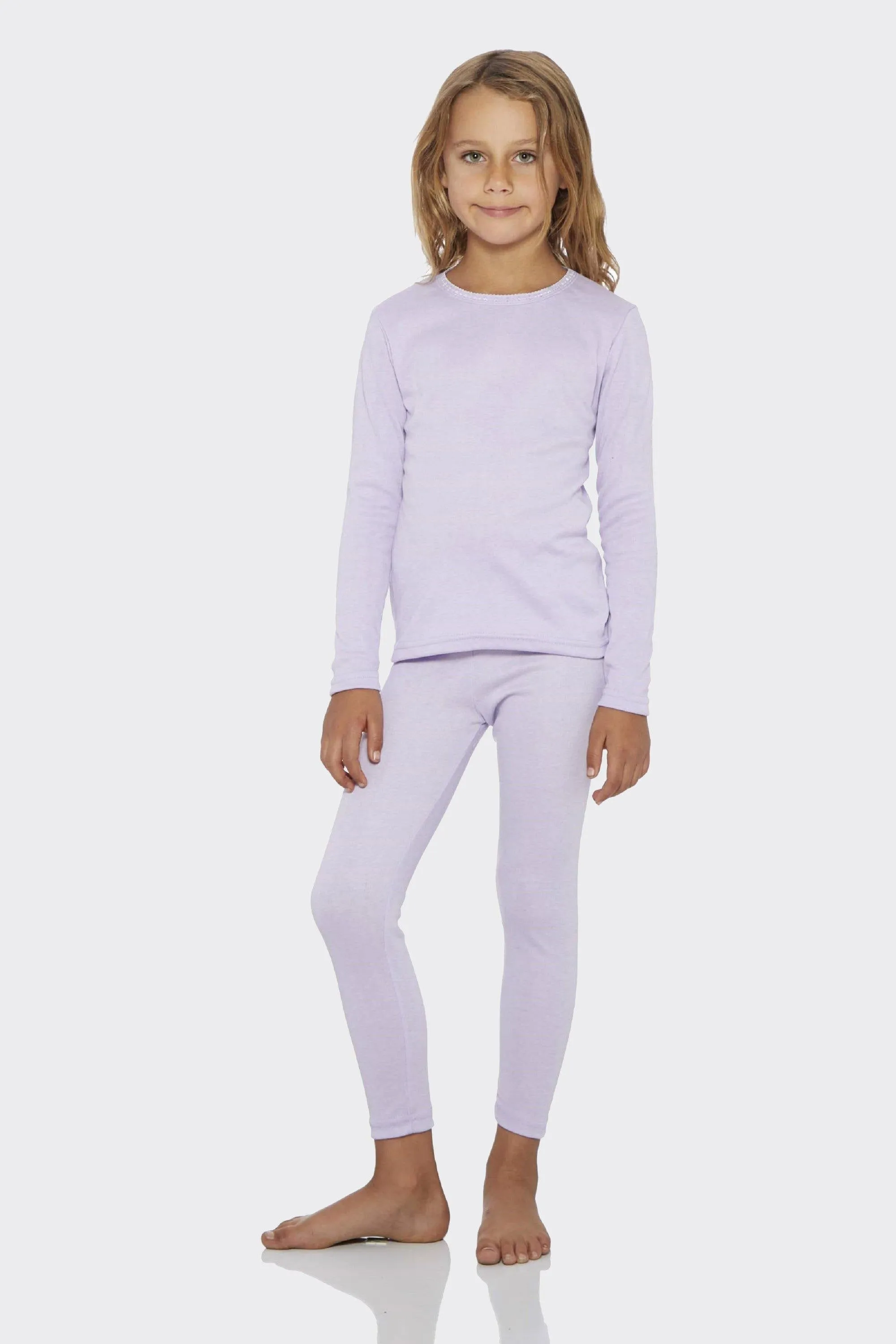 Girls Solid Thermal Set