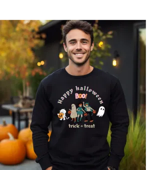 Happy hallloween Boo trick or treat sweatshirt