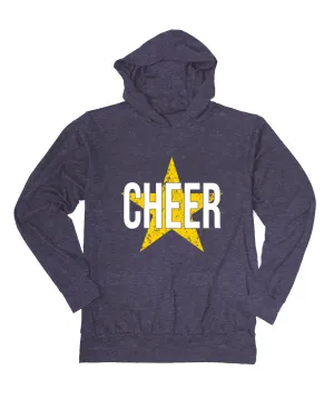 Heather Navy Cheer Star Hoodie