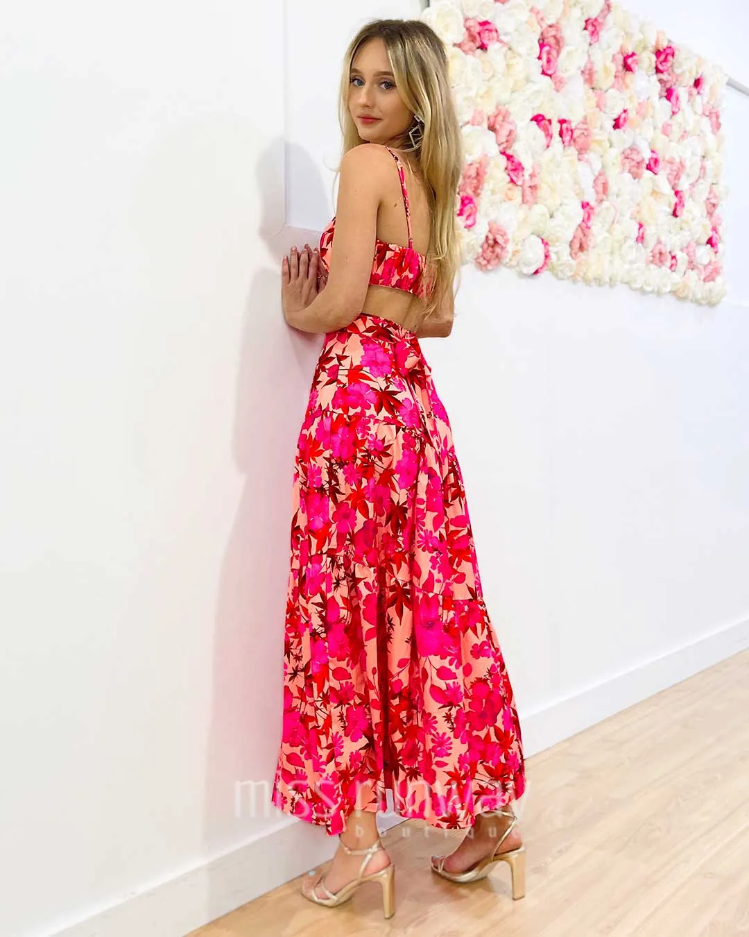 Heloise Maxi Skirt - Pink Floral