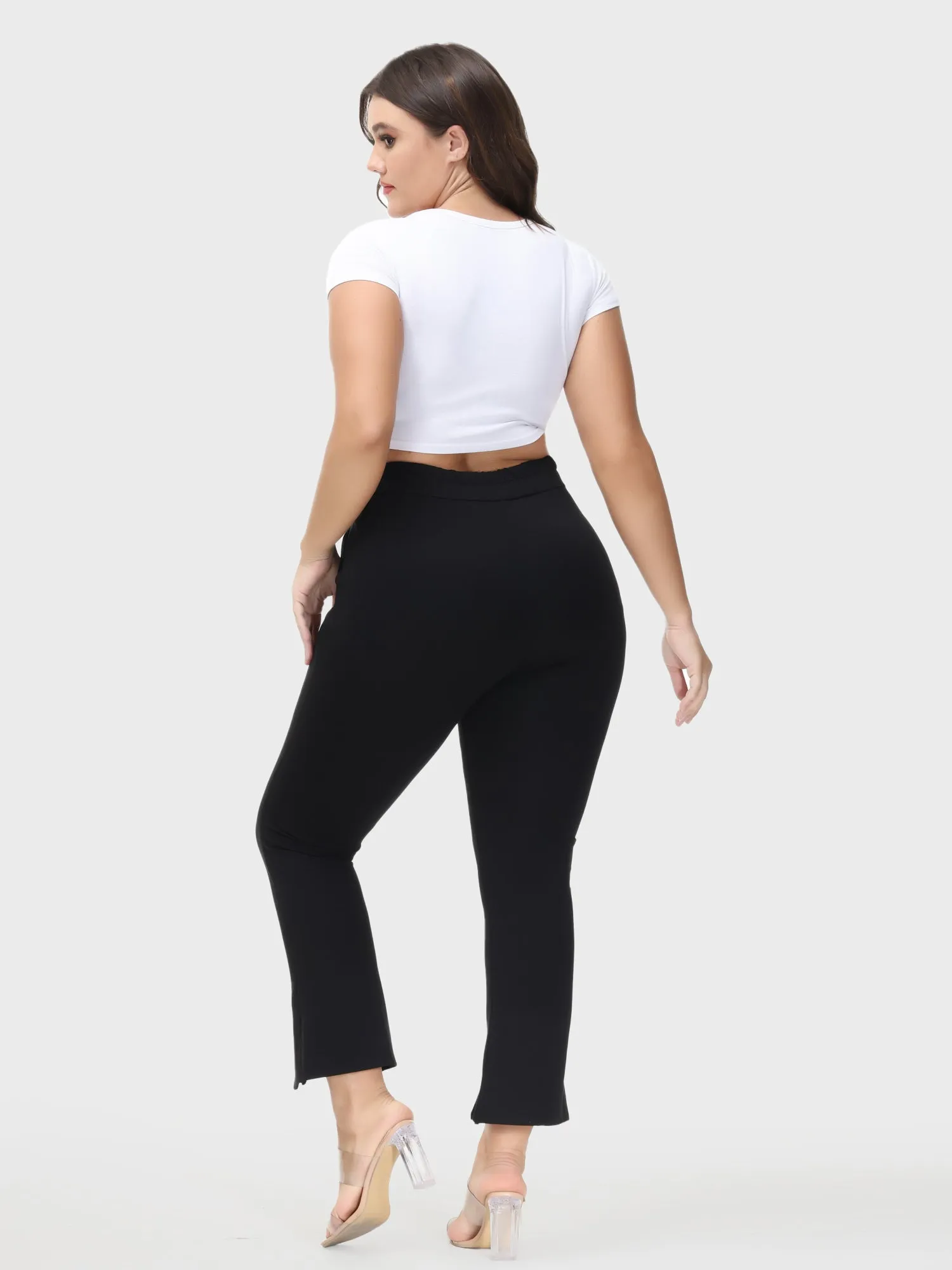 High-Waisted Skinny Stretch Pencil Pants with Pockets