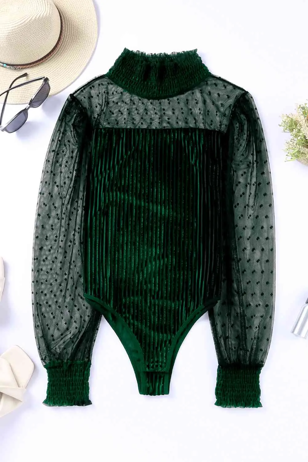 Holly Mesh Long Sleeve Bodysuit