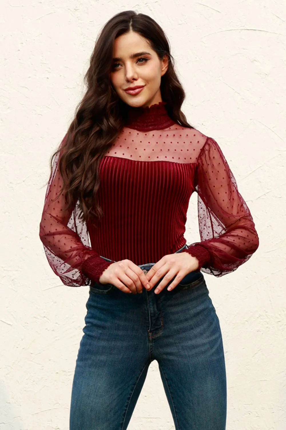 Holly Mesh Long Sleeve Bodysuit