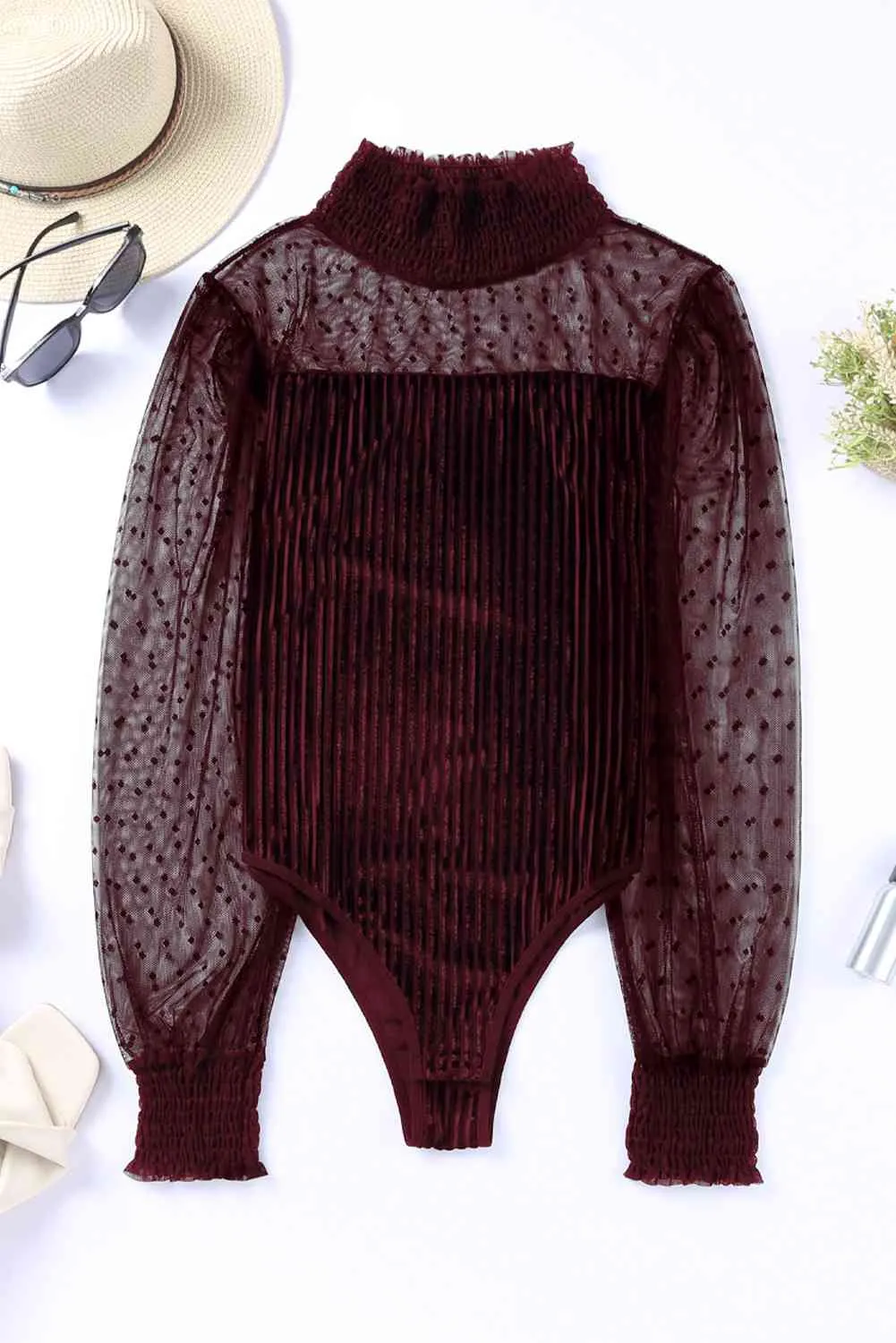 Holly Mesh Long Sleeve Bodysuit