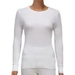 Hot Chillys Womens Micro-Elite Chamois Long Underwear Top/White