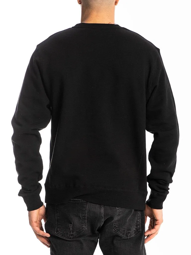 HUSTLE GANG SIGNATURE CHIEF SWEATSHIRT IN BLACK