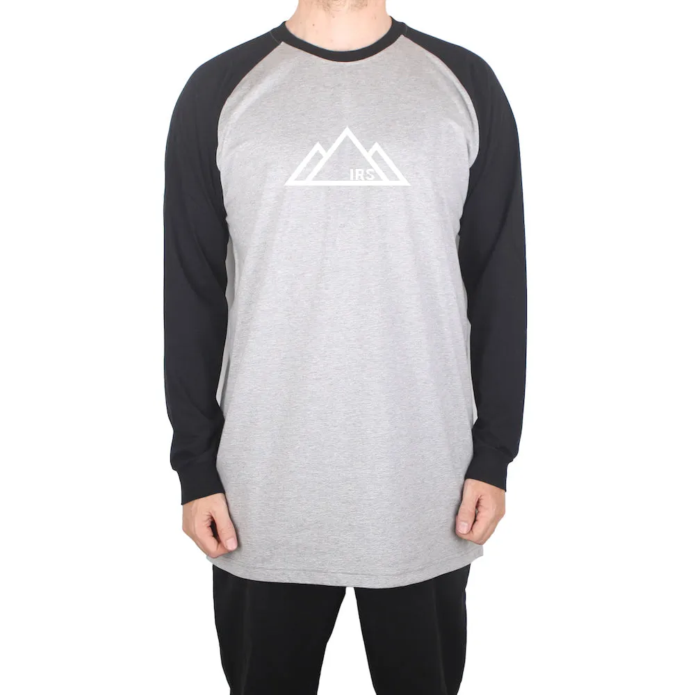 I Ride Sideways Snowies Long Sleeve Tall Tee Mens Grey / Marle