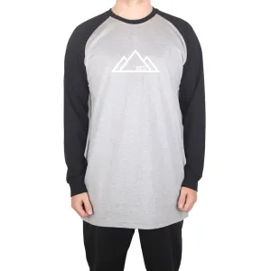 I Ride Sideways Snowies Long Sleeve Tall Tee Mens Grey / Marle