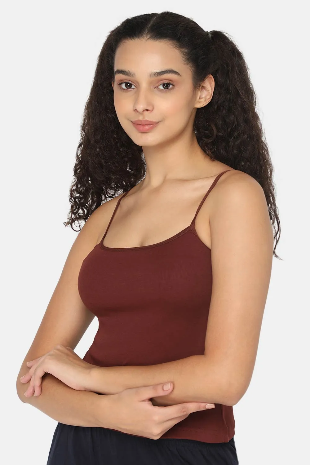 Intimacy Full Coverage Non-Padded Cotton Slip Camisole – IN02 | Wire-Free & Moisture-Wicking Design