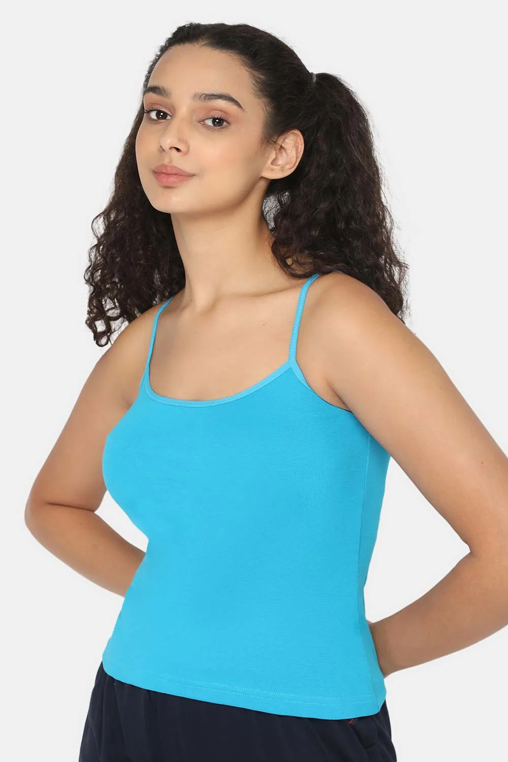 Intimacy Full Coverage Non-Padded Cotton Slip Camisole – IN02 | Wire-Free & Moisture-Wicking Design