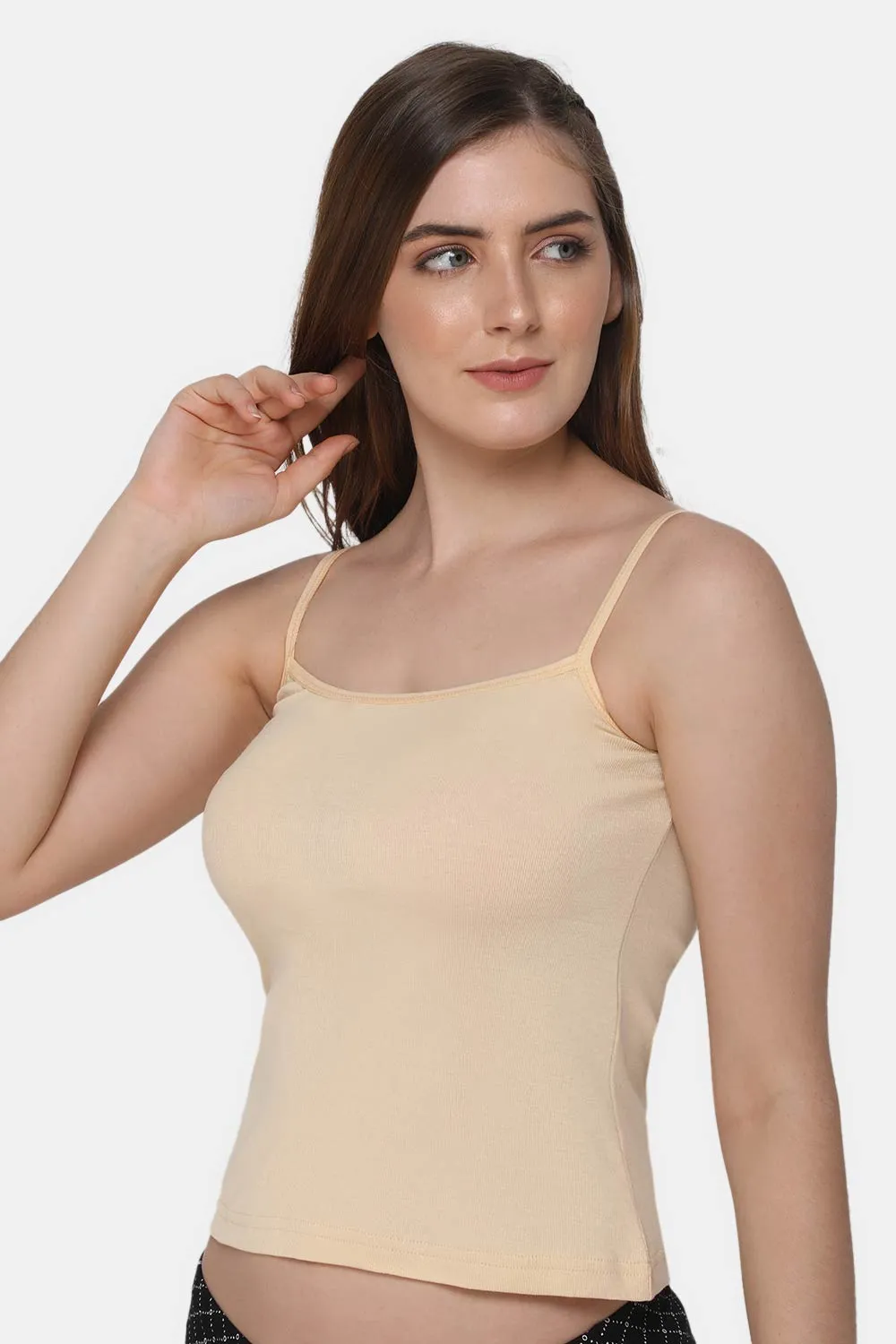 Intimacy Full Coverage Non-Padded Cotton Slip Camisole – IN02 | Wire-Free & Moisture-Wicking Design