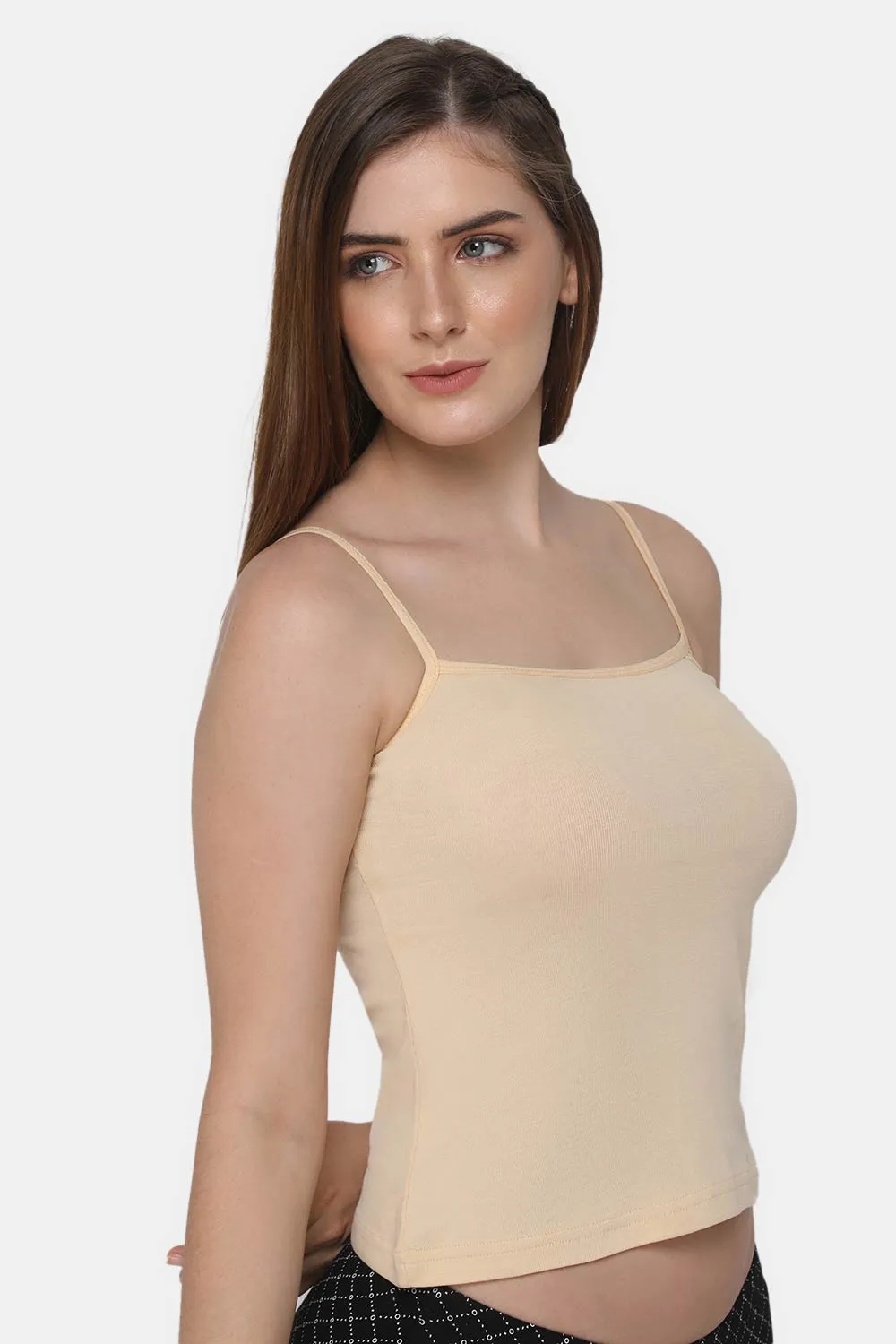 Intimacy Full Coverage Non-Padded Cotton Slip Camisole – IN02 | Wire-Free & Moisture-Wicking Design