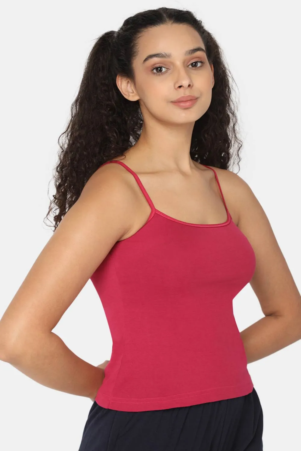 Intimacy Full Coverage Non-Padded Cotton Slip Camisole – IN02 | Wire-Free & Moisture-Wicking Design