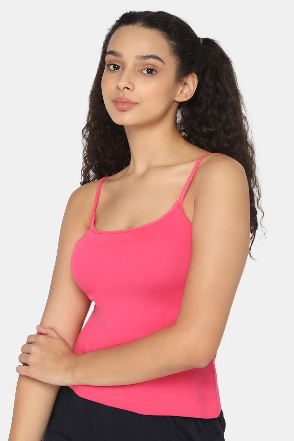 Intimacy Full Coverage Non-Padded Cotton Slip Camisole – IN02 | Wire-Free & Moisture-Wicking Design