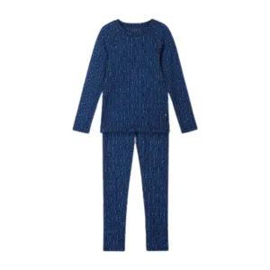 Kids Merino Thermal Base Layer Set Taival Navy