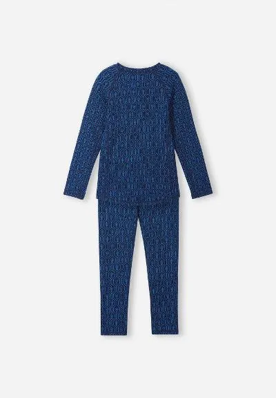 Kids Merino Thermal Base Layer Set Taival Navy