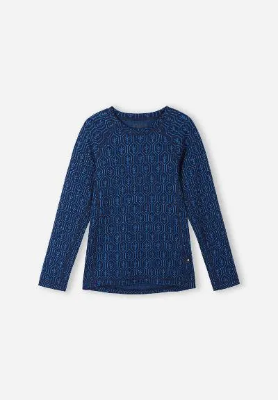 Kids Merino Thermal Base Layer Set Taival Navy