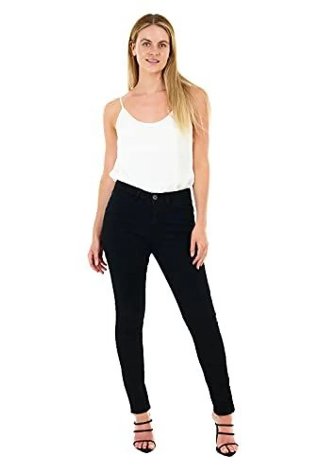 Ladies 5 Pocket Skinny Jean BLACK 14