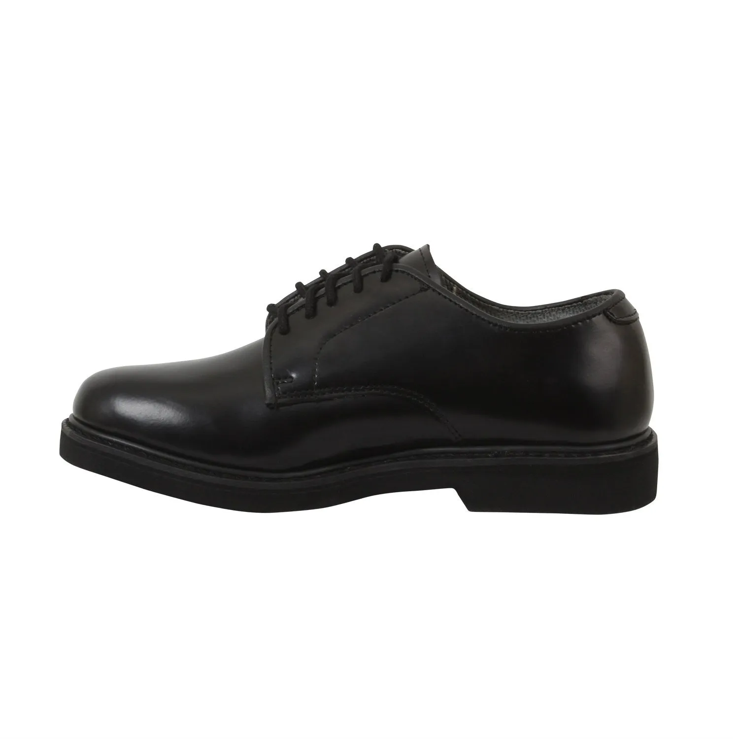 Leather Military Uniform Oxford Dress Shoe Black