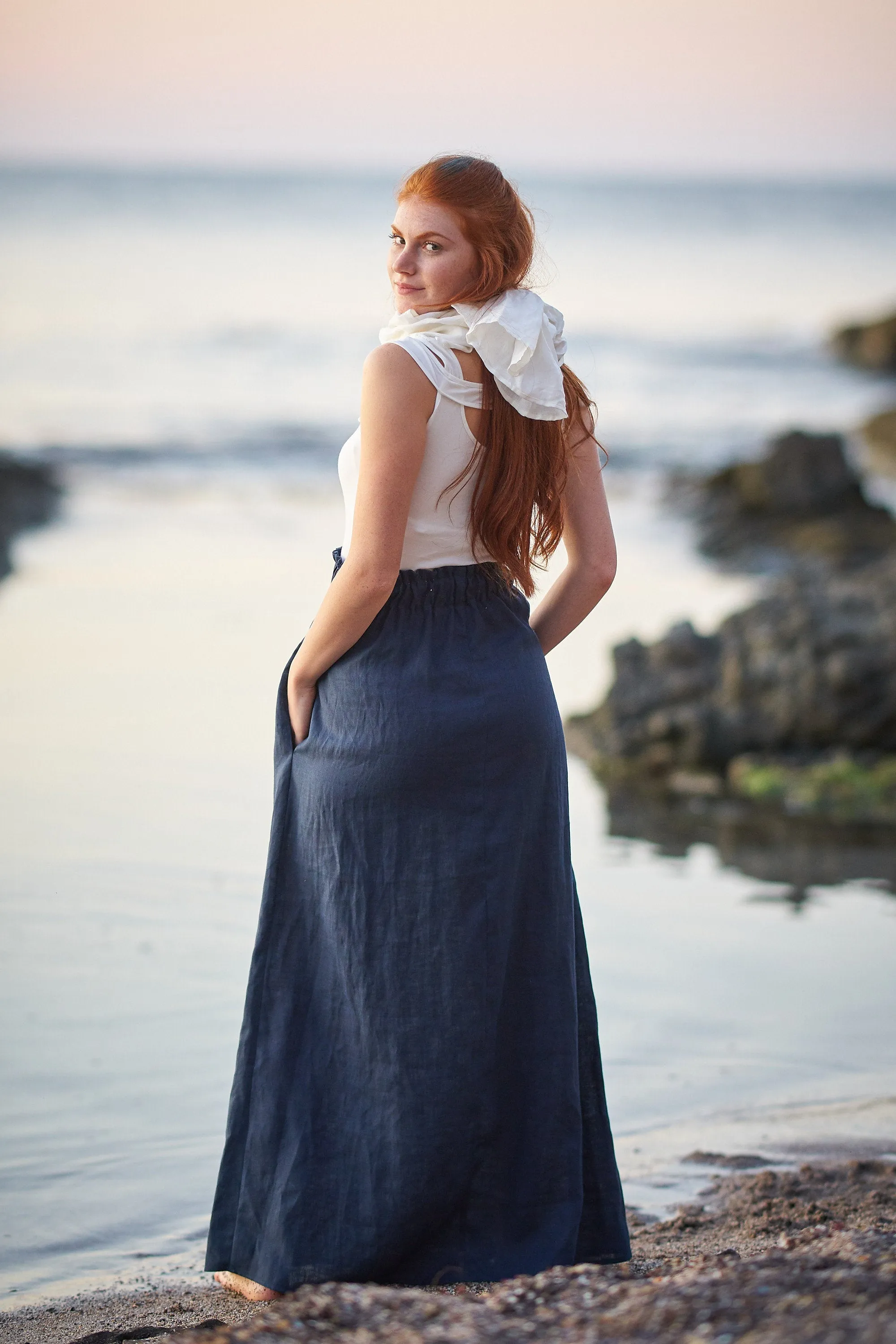 Linen Maxi Skirt