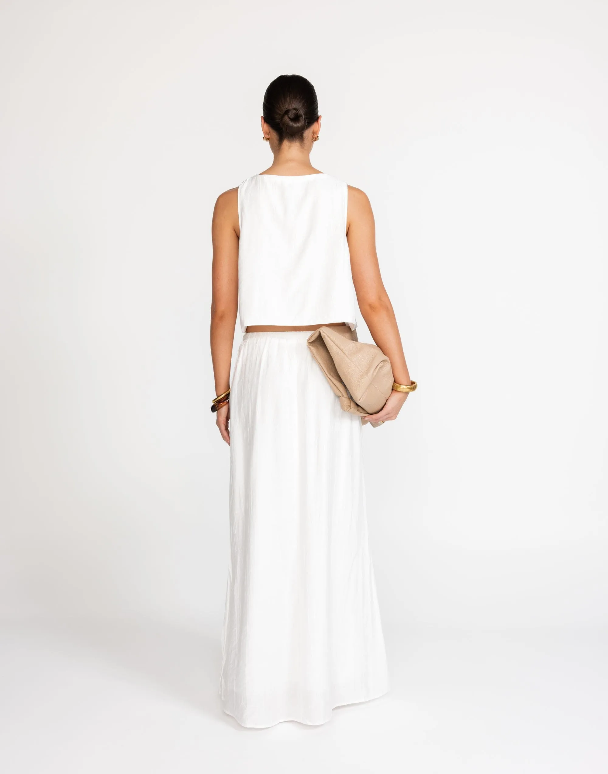 Madi Maxi Skirt (White)