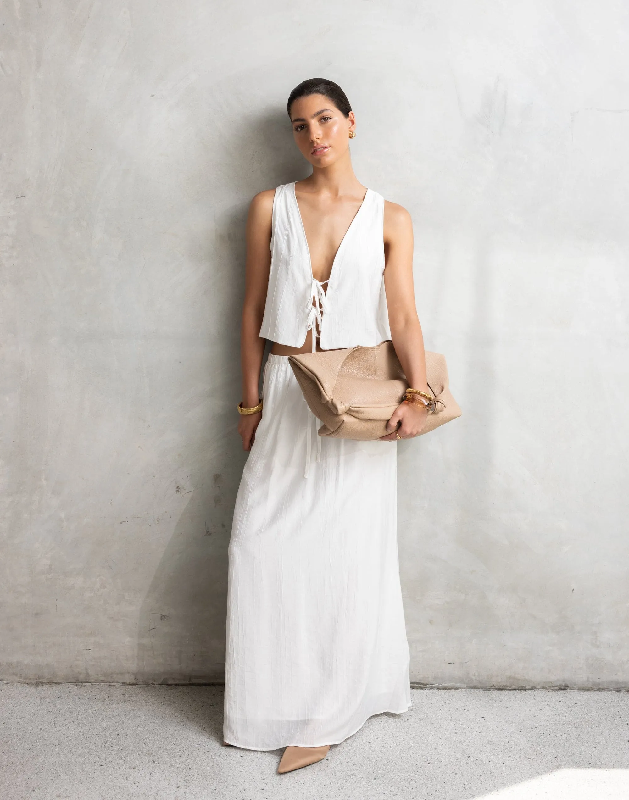 Madi Maxi Skirt (White)