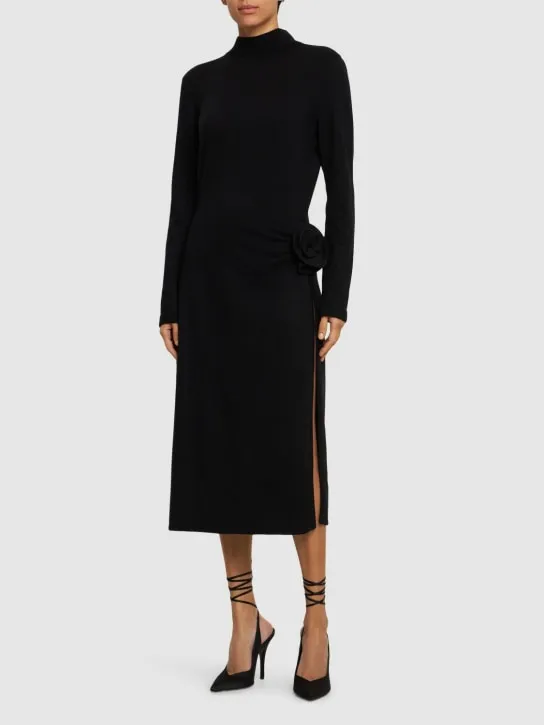 Magda Butrym   Draped wool &amp; silk knit mini dress 