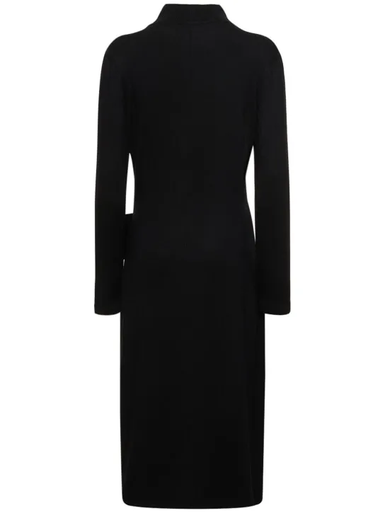 Magda Butrym   Draped wool &amp; silk knit mini dress 