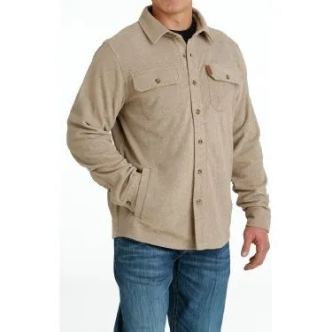 MEN'S CINCH POLAR FLEECE SHIRT JACKET - KHAKI