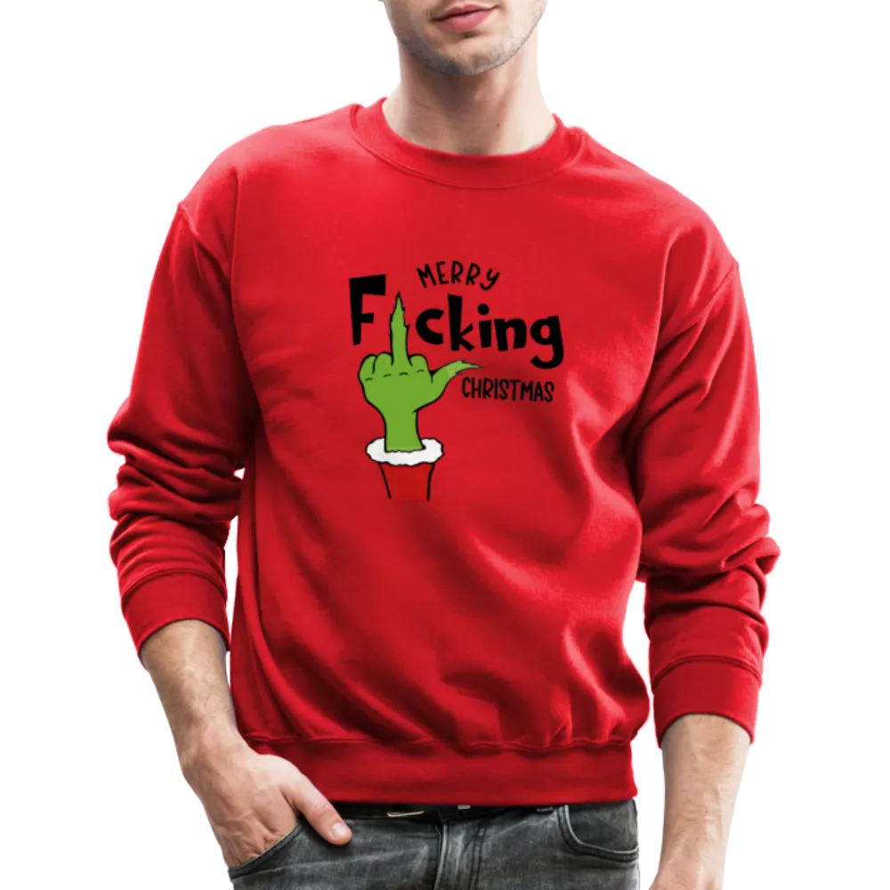 Merry F*cking Christmas Grumpy Middle Finger Sweatshirt