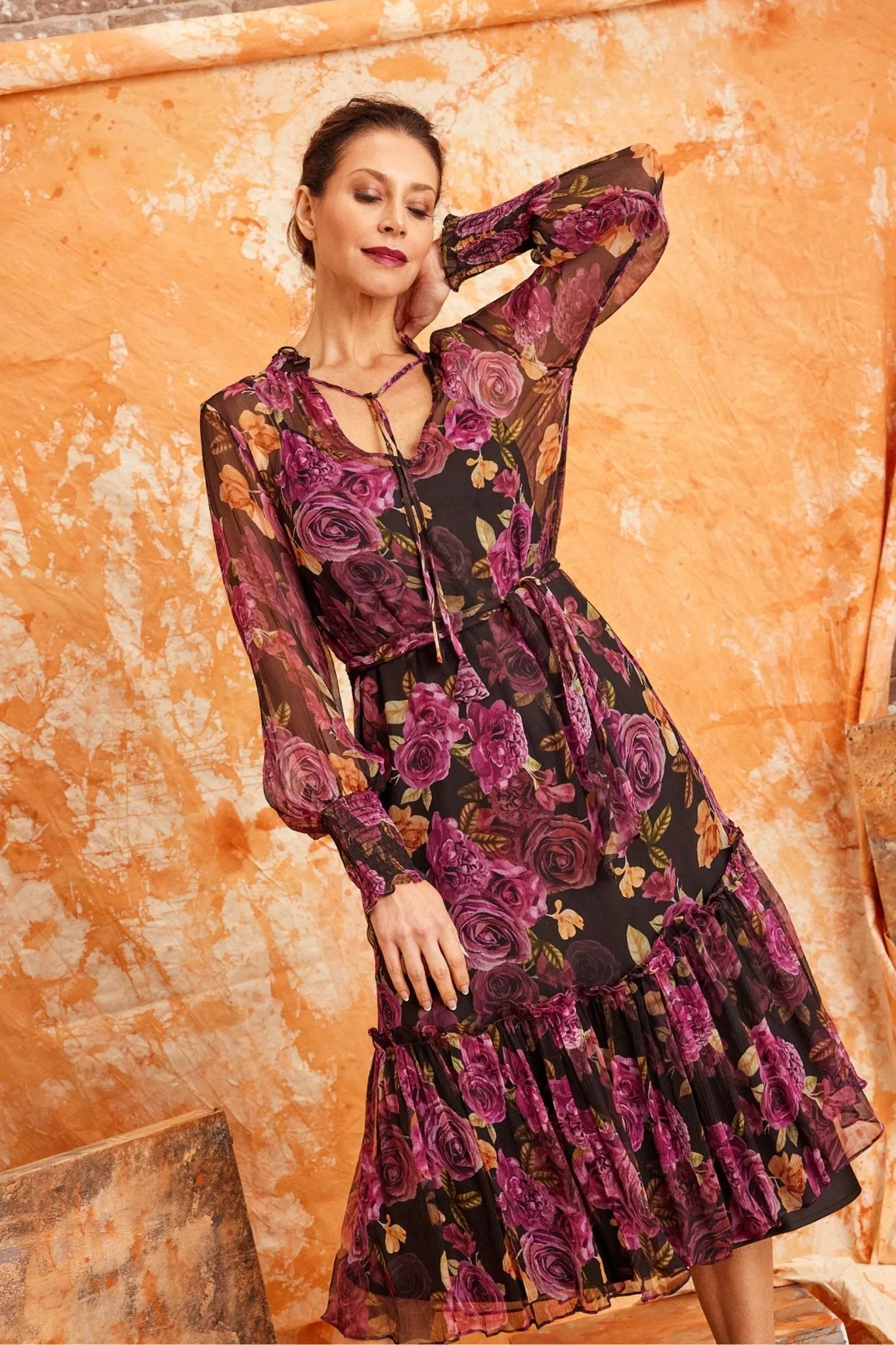 MIA BLACK FLORAL DRESS - 2012PR