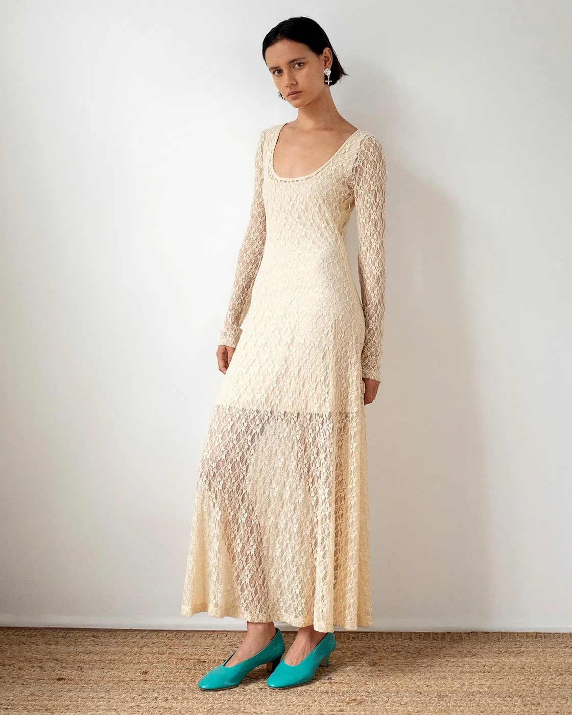 Mila Dress Lace Cream