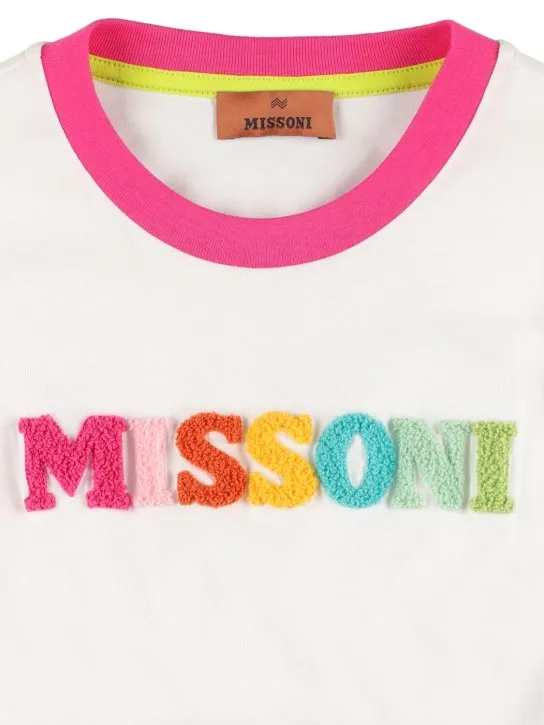 Missoni   Cotton jersey logo dress 