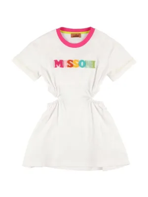 Missoni   Cotton jersey logo dress 