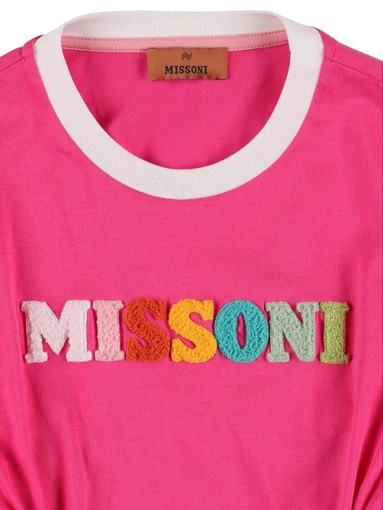 Missoni   Cotton jersey logo dress 