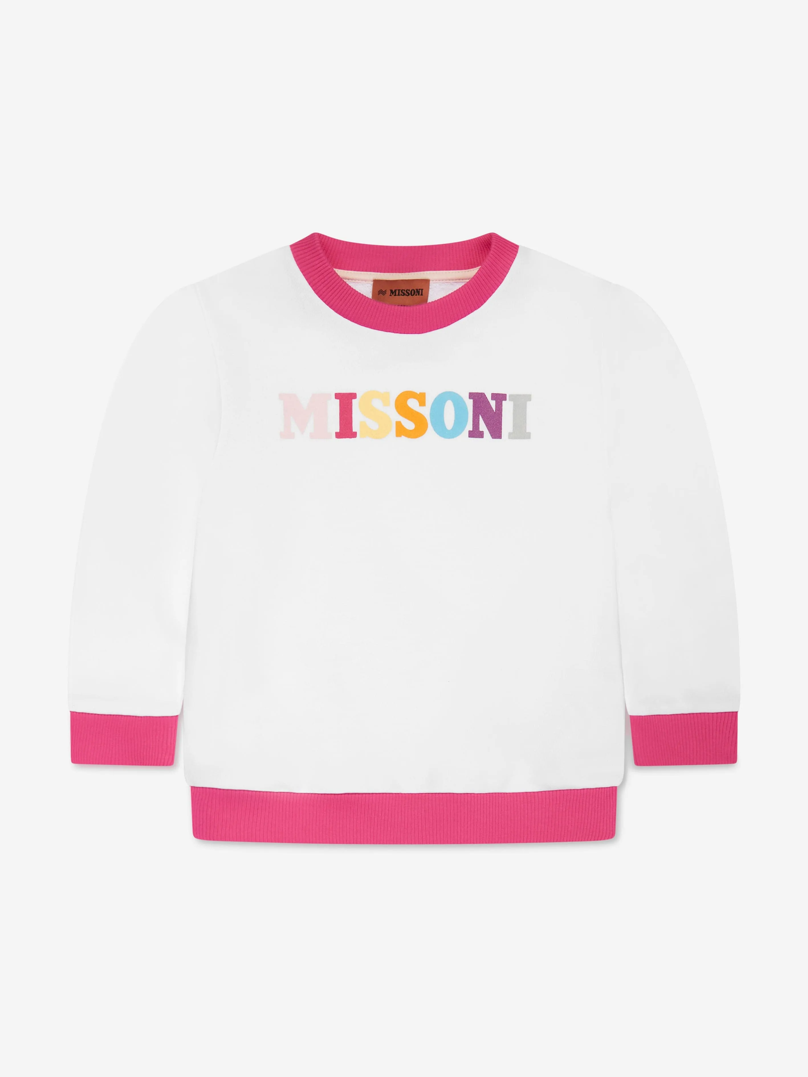 Missoni Girls Logo Sweatshirt in White