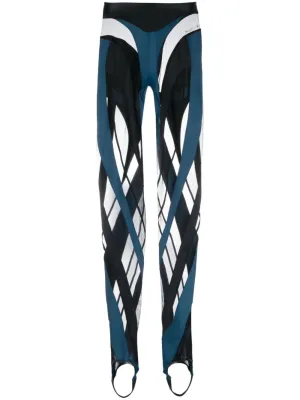 MUGLER Trousers Clear Blue