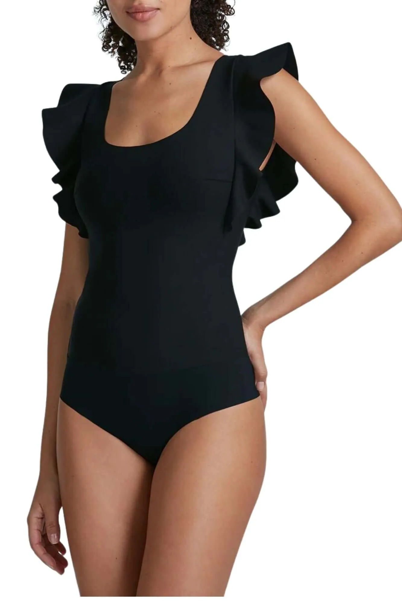 Neoprene Ruffle Bodysuit