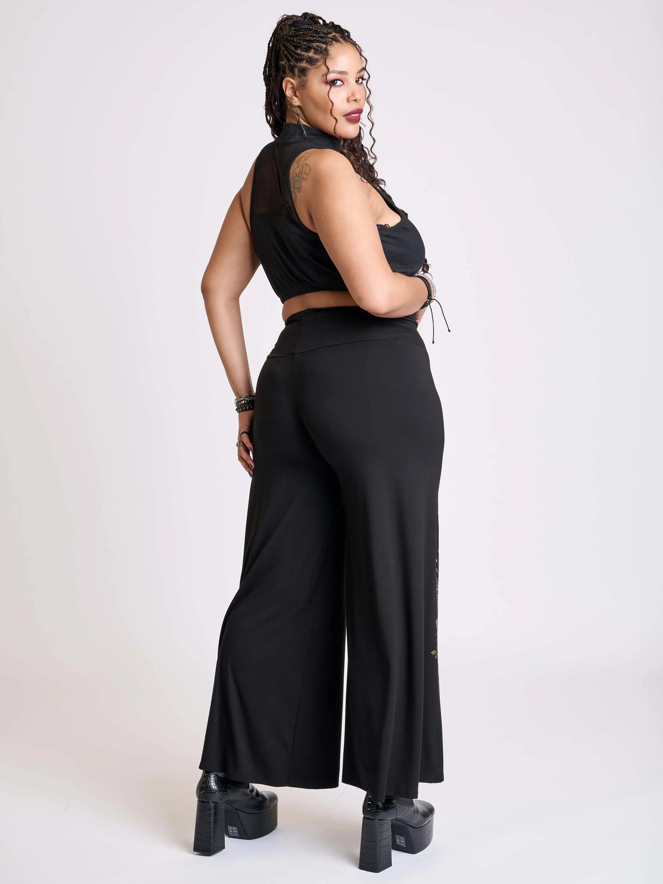 Night Raven Palazzo Pants