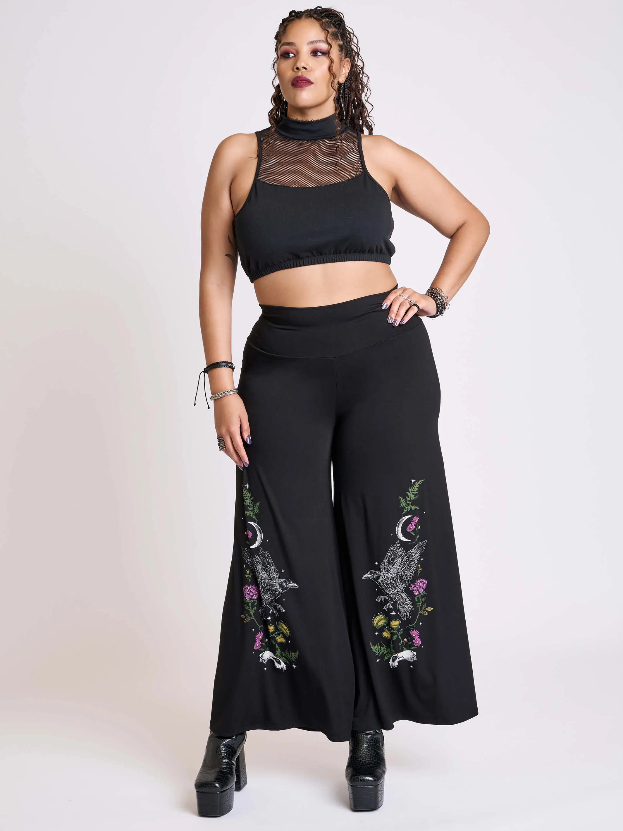 Night Raven Palazzo Pants