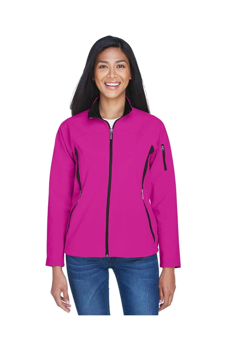 North End 78034: Ladies' Three-Layer Fleece Bonded Performance Soft Shell Jacket