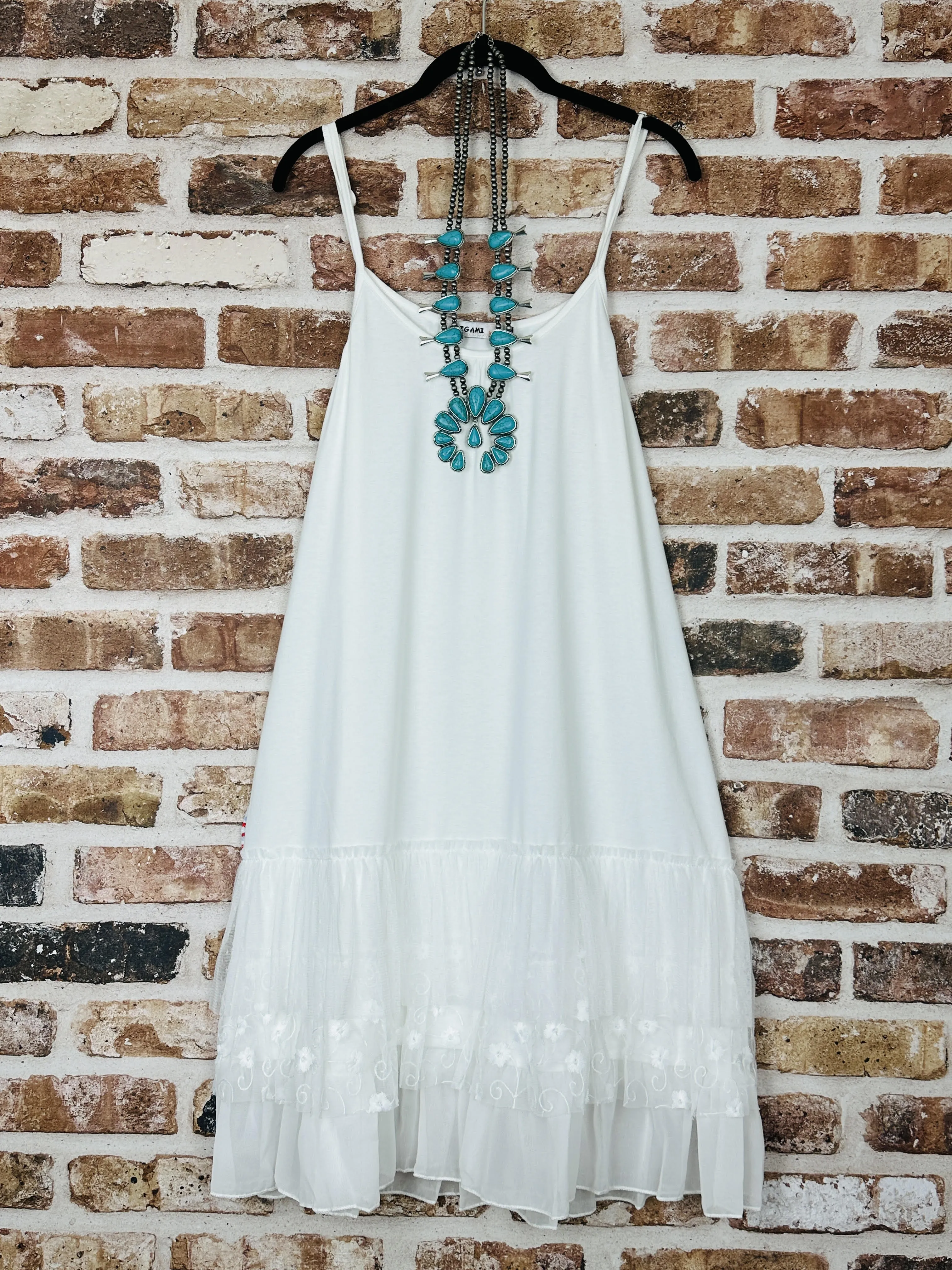 Optimistic Triple Laced Vintage Inspired Hippie White Extender